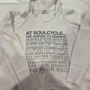 Soulcycle lightweight logo hooded pullover size medium